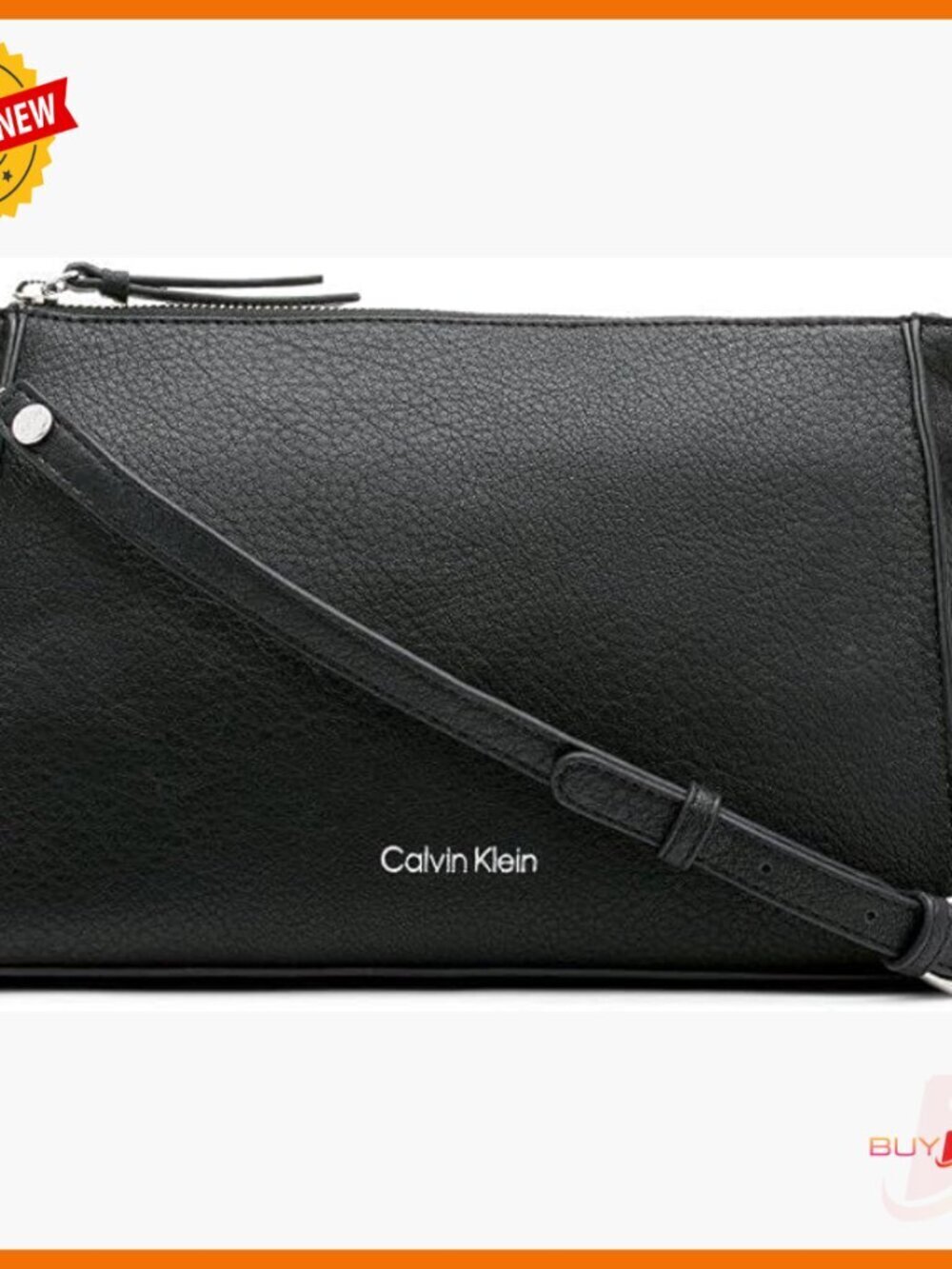 Vegan Leather Crossbody Bag with Adjustable Strap and Multiple Pockets